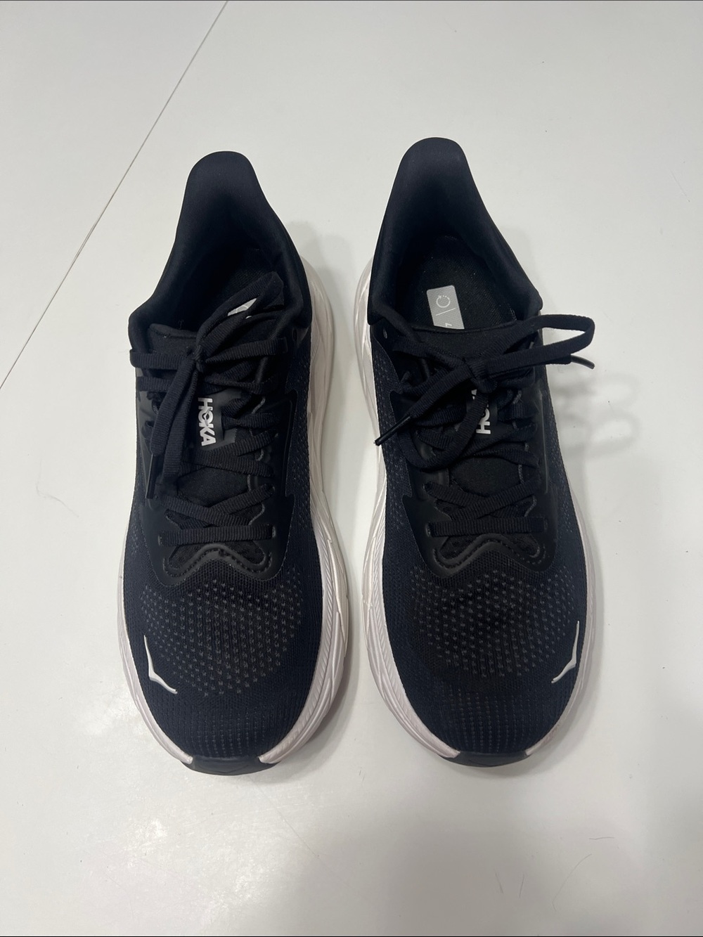 Hoka Men's Black Athletic Shoes with White Midsole